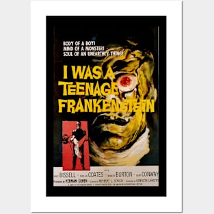 Classic Horror Movie Poster - I Was a Teenage Frankenstein Posters and Art